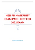 HESI PN MATERNITY EXAM PACK- BEST FOR 2022 EXAM