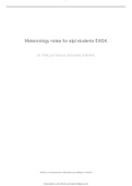 Meteorology notes for atpl students EASA