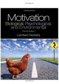 Motivation Biological Psychological and Environmental 4th Edition Deckers Test Bank