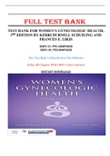 Test Bank For Women’s Gynecologic Health, 3rd Edition By Kerri Durnell Schuiling And Frances E. Likis