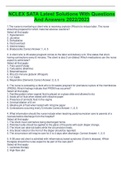 NCLEX SATA Latest Solutions With Questions And Answers 2022&sol;2023