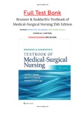Test Bank For Brunner and Suddarth's Textbook of Medical Surgical Nursing 15th Edition Author(s) Janice L Hinkle, Kerry H. Cheever | All Chapters |Complete|