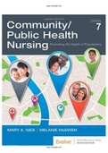 Test Bank For Community Public Health Nursing, 7th Edition by Mary A. Nies, Melanie McEwen| Complete Guide A+