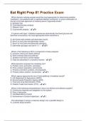 Eat Right Prep &num;1 Practice Exam Questions and Answers&lpar;A&plus; Solution guide&rpar;
