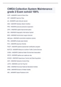 CWEA Collection System Maintenance grade 2 Exam solved 100&percnt;