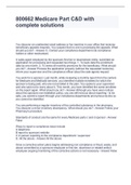 800662 Medicare Part C&D with complete solutions
