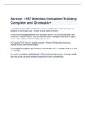 Section 1557 Nondiscrimination Training Complete and Graded A&plus;