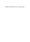 Health Assessment Exam 2 study guide.