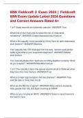 68W Fieldcraft 2 Exam 2024 &vert; Fieldcraft  68W Exam Update Latest 2024 Questions  and Correct Answers Rated A&plus; 