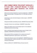 68W COMBAT MEDIC FIELDCRAFT MODULES I III Exam 2024 &vert; Fieldcraft Modules 1-3 Exam  Update Latest 2024 Questions and Correct  Answers Rated A&plus;