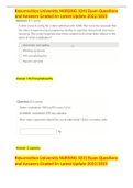 Resurrection University NURSING 3241 Exam Questions and Answers Graded A&plus; Latest Update 2022&sol;2023
