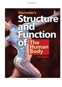 Test Bank Memmlers Structure and Function of the Human Body 12th Edition Cohen |Complete Guide A+|Instant download.