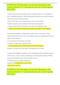 NURSING 101 Oncology Exam One Questions and Answers Rated A&plus; Guaranteed Success Latest update 2022&sol;2023