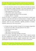CN 1451 Nursing-Exam-Questions and Answers Explained Graded A&plus; Latest Update 2022&sol;2023 Guaranteed Success 