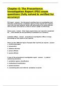 Chapter 6 The Presentence Investigation Report &lpar;PSI&rpar; exam questions &lpar;fully solved & verified