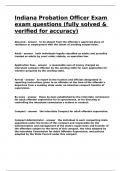 Indiana Probation Officer Exam exam questions &lpar;fully solved & verified for accuracy&rpar;&period;