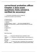 correctional probation officer Chapter 2 Quiz exam questions &lpar;fully solved & verified for accuracy&rpar;