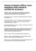 Deputy Probation Officer exam questions &lpar;fully solved & verified for accuracy&rpar;&period;