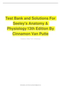 Test Bank and Solutions For Seeley's Anatomy & Physiology 13th Edition By Cinnamon Van Putte