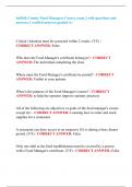 Suffolk County Food Managers Course exam &vert;&vert; with questions and  answers &vert;&vert; verified answers graded A&plus; 