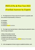 PHTLS Pre & Post Test Questions and Answers (2022/2023) (100% Verified Answers by Expert)