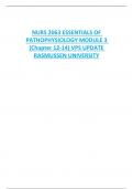 NURS 2063 ESSENTIALS OF  PATHOPHYSIOLOGY MODULE 3  &lpar;Chapter 12-14&rpar; VPS UPDATE  RASMUSSEN UNIVERSITY 