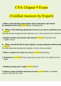 CNA Chapter 9 Exam Questions and Answers 2022 | 100% Verified Exam