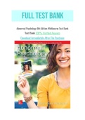Abnormal Psychology 9th Edition Whitbourne Test Bank