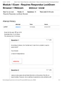 PSYC 140 DEVELOPMENTAL &lpar;Lifespan&rpar; PSYCHOLOGY Module 1 Exam - PORTAGE LEARNING Module 1 Exam - Requires Respondus LockDown Browser &plus; Webcam Due No due date Points 30 Questions 16 Time Limit 60 Minutes Requires Respondus LockDown Browser Attempt History Att