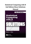Statistical Computing with R 2nd Edition Rizzo Solutions Manual