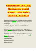 Unitek Midterm Term 1 VN &vert; Questions and Correct Answers &vert; Latest Update 2024&sol;2025 &vert; 100&percnt; PASS