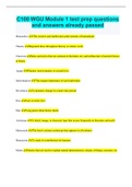 C100 WGU Module 1 test prep questions and answers already passed