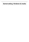Samenvatting Kinderen en Media