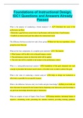 Foundations of Instructional Design&comma; IDC1 Questions and Answers Already Passed