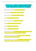 ED Scribe - FINAL EXAM QUESTIONS AND ANSWERS ALREADY PASSED