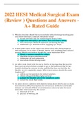 2022 HESI Medical Surgical Exam | (Review ) |  Questions and Answers | A+ Rated Guide