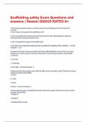 Scaffolding safety Exam Questions and answers &vert; Newest 2024&sol;25 RATED A&plus;