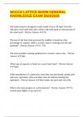 NCCCO LATTICE BOOM GENERAL KNOWLEDGE EXAM 2024&sol;2025