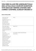 WGU D002 OA AND PRE ASSESSMENT EXAM 2024 ACTUAL EXAM COMPLETE 400 QUESTIONS WITH DETAILED VERIFIED ANSWERS &lpar;100&percnt; CORRECT ANSWERS&rpar; &sol;ALREADY GRADED A&plus;