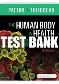 TEST BANK Human Body in Health and Disease 7th Edition Patton. Includes All Chapters 1-25. 477 Pages