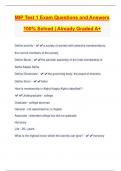MIP Test 1 Exam Questions and Answers 100&percnt; Solved &vert; Already Graded A&plus;