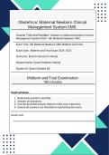 Obstetrics&colon; Maternal Newborn Clinical Management System CMS Fall 2024 &ndash; 2025 OB&colon; ATI Maternal Newborn CMS Exam Review with Verified Solutions &vert; 100&percnt; Pass &vert; Graded A&plus; &vert; 