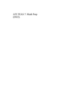ATI TEAS 7: Math Prep (2022).