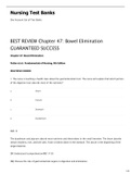 BEST REVIEW Chapter 47: Bowel Elimination GUARANTEED SUCCESS 