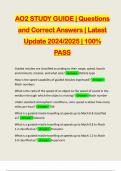 AO2 STUDY GUIDE &vert; Questions and Correct Answers &vert; Latest Update 2024&sol;2025 &vert; 100&percnt; PASS