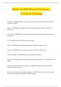 Grade 12 IEB Physical Sciences - Chemical Bonding