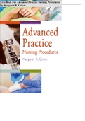 Text Book For Advanced Practice Nursing Procedures By Margaret R. Colyar