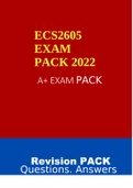 ECS2605 EXAM PACK 2022