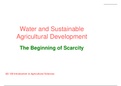 AG100 - Water and Agriculture