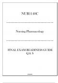 &lpar;Keiser&rpar; NUR1140C Nursing Pharmacology - Final Exam Readiness Guide 2024